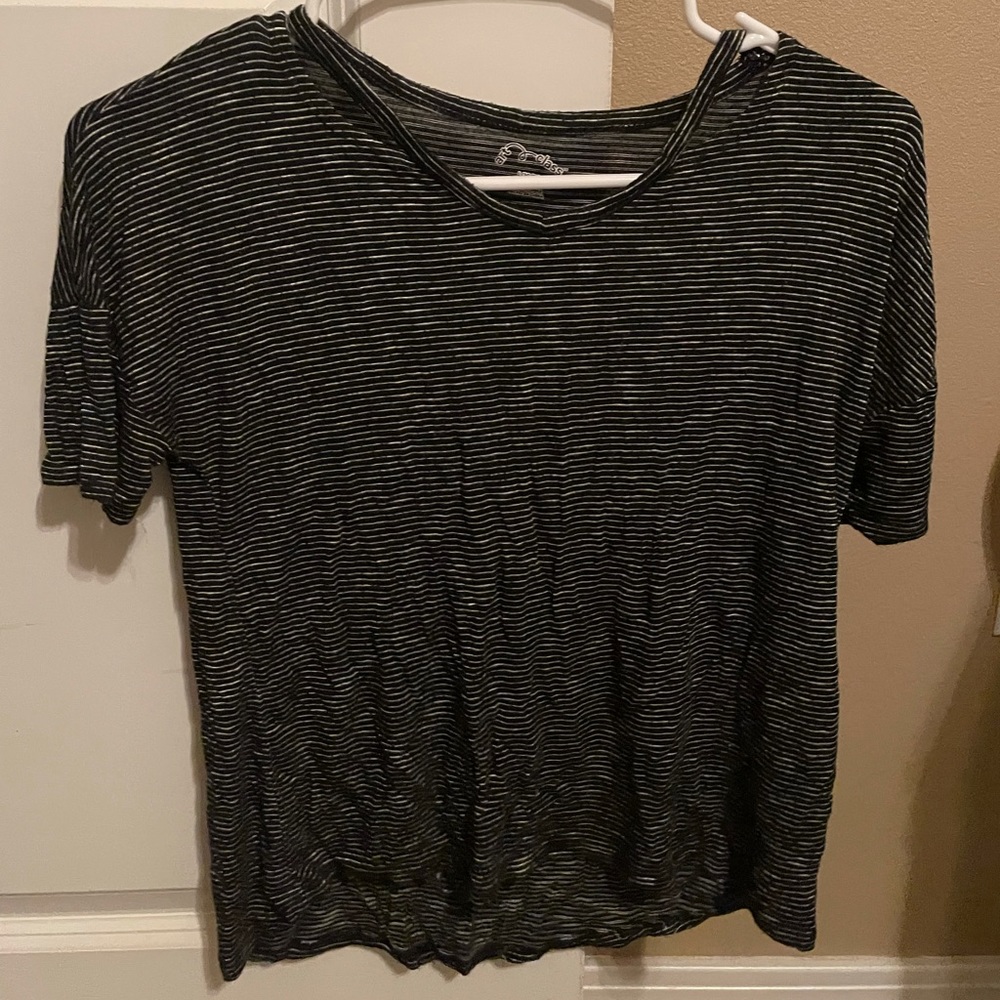 black and white striped shirt